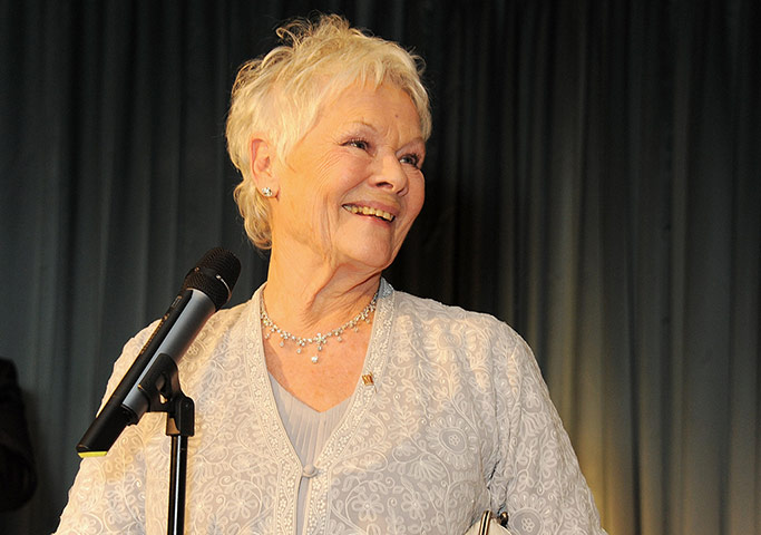 Evening Standard Awards : Dame Judi Dench accepts the Moscow Art Theatre's Golden Seagull award