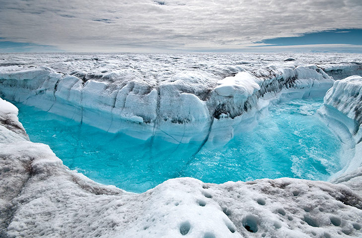 Polar Ice Sheets: Greenland ice sheet melting stages
