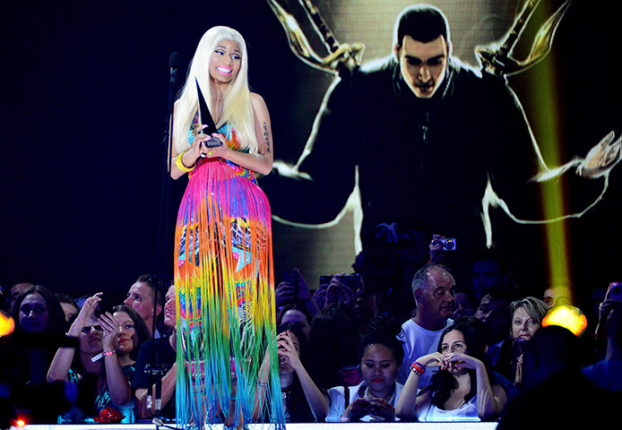 Week in music: Nicki Minaj presents an award at the 26th ARIA Awards 