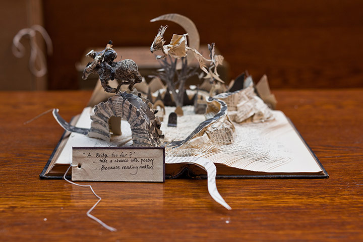 Book sculpture: Robert Burns poem Tam O'Shanter