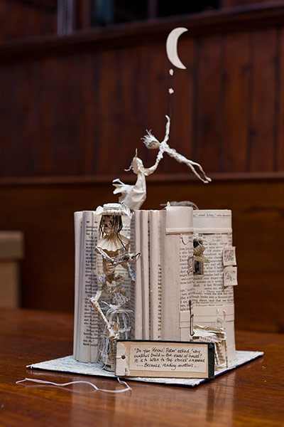 Book sculpture: JM Barrie's Peter Pan 