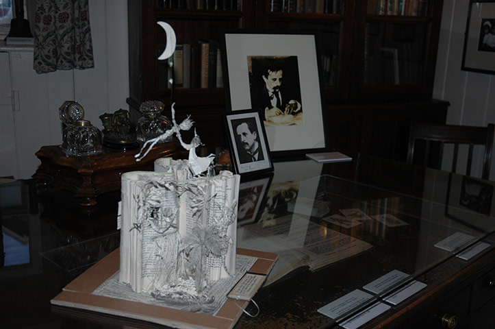 Book sculptures in situ:  J. M. Barrie's Peter Pan 