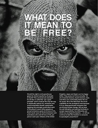 Adbusters gallery: What does it mean to be free?