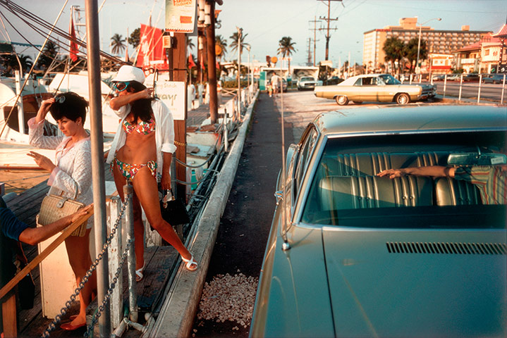 Joel Meyerowitz Monograph: Two women at roadside in sixties Florida