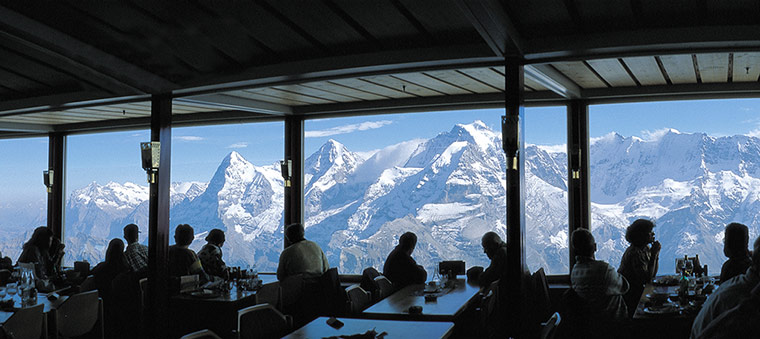 Mürren skiing: Inside the Piz Gloria