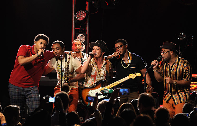Week in music: Bruno Mars perform at iHeartRadio Live in New York on 11 December