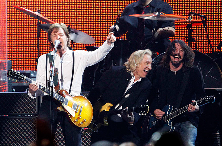 Week in music: Paul McCartney performs with Dave Grohl of Foo Fighters and Joe Walsh