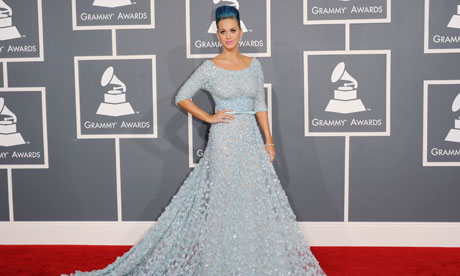Katy Perry arrives at the Grammys