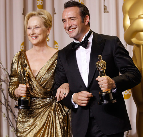 Oscars: misc: Meryl Streep, Jean Dujardin