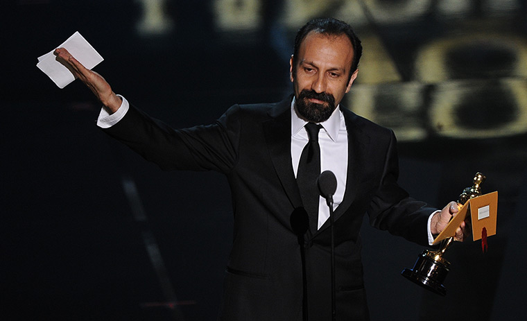 Academy Awards:  Asghar Farhadi is THIS happy to have won the best foreign language award