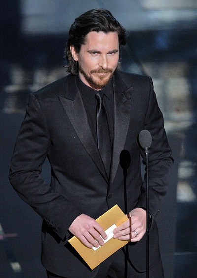 Academy Awards: Christian Bale speaks onstage