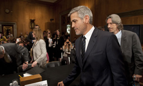 Actor George Clooney arrives to testify on Sudan and South Sudan b
