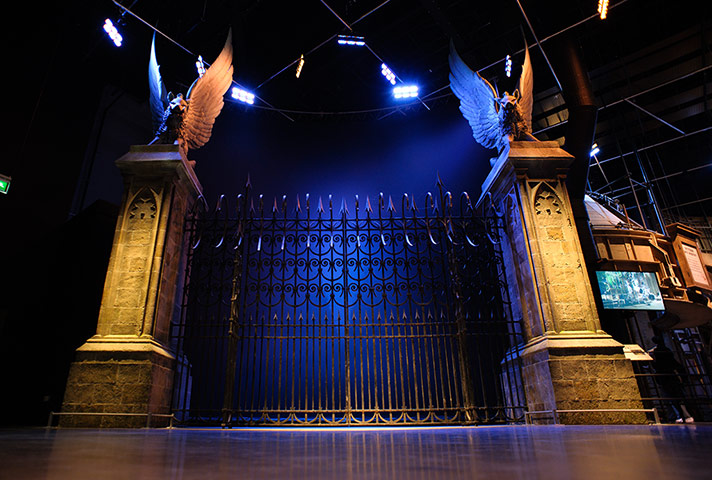 Making of Harry Potter: The Hogwart's gates are displayed 