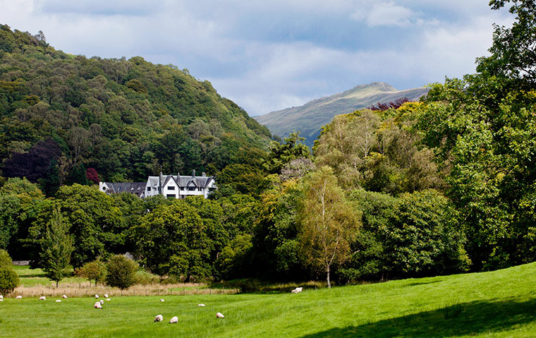 spring sites: Nanny Brow, view, Ambleside