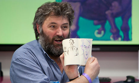 Cartoonist Steve Bell at the Guardian Open Weekend