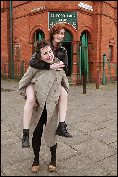 Recreation of Smiths Pic: Recreation of Smiths Salford Lads Club Photo with lookalikes
