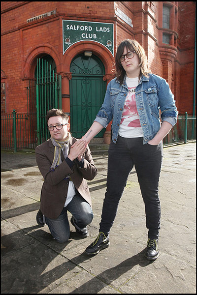 Recreation of Smiths Pic: Recreation of Smiths Salford Lads Club Photo with lookalikes