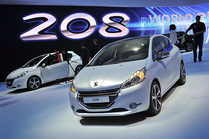 Geneva motor show: New Peugeot 208s are displayed 