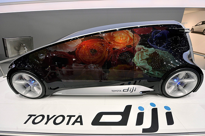 Geneva motor show: The new Toyota Diji Prototype car is displayed