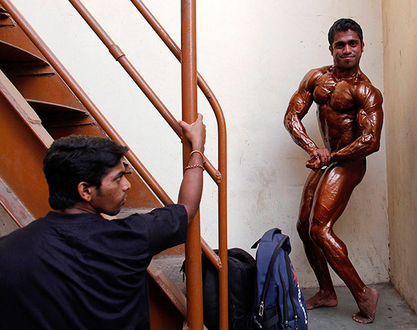 best of the week: A competitor poses