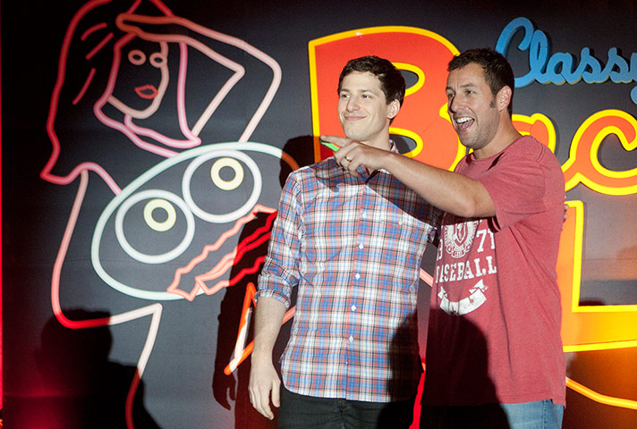 Week in film: Actors Andy Samberg and Adam Sandler at the launch of That's My Boy