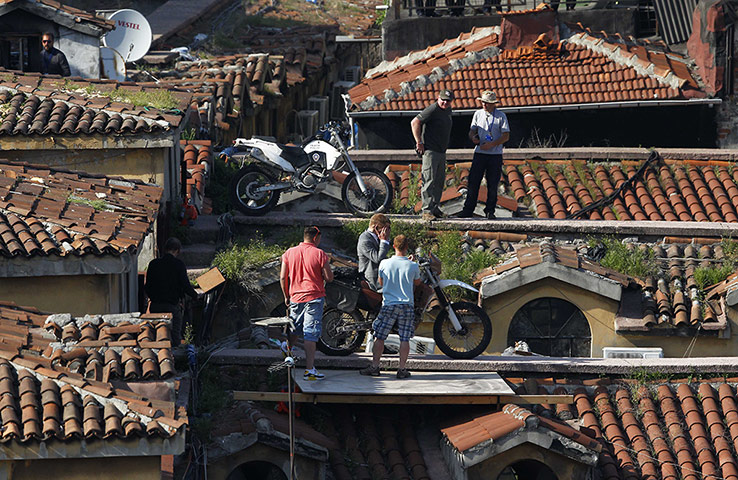 Week in film: Crew film the new James bond film Skyfall in Istanbul, Turkey 