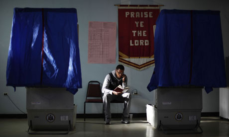 Empty polling place in Pennsylvania