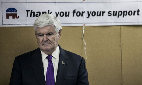 Newt Gingrich grumpy