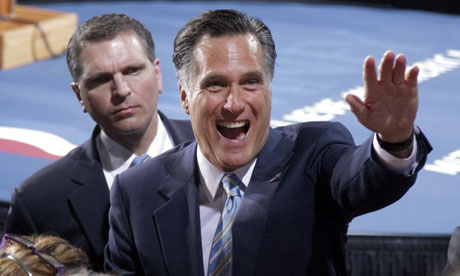 Mitt Romney greets supporters in New Hampshire