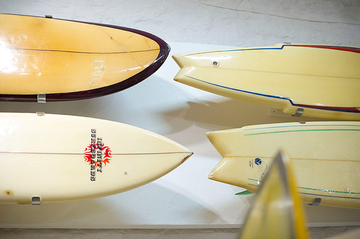 Museum of British Surfing: Surfboards on display