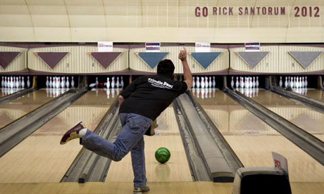 Rick Santorum bowling
