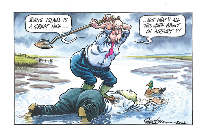 Thames Estuary Airport: Cartoons from Creative Coalition about Boris Island airport plans
