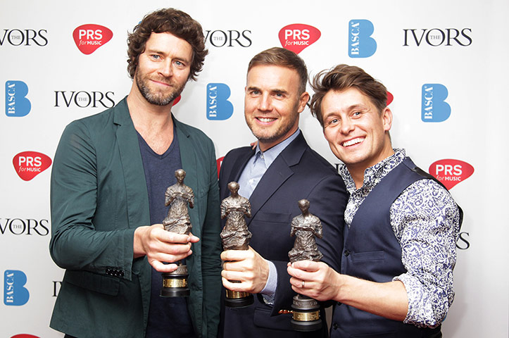 Week in Music: Take That pose with their Ivor Novello Awards on 17 May