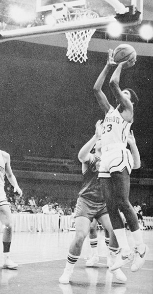 Early Obama: Early Obama: Barack Obama playing basketball.