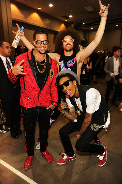 The week in music: SkyBlu and Redfoo of LMFAO and rapper Wiz Khalifa