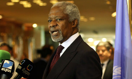UN-Arab League peace envoy Kofi Annan in Damascus