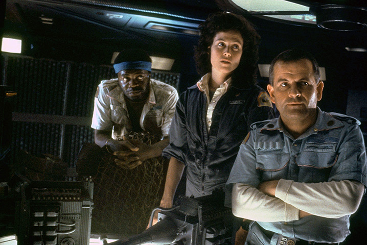 Sci-fi fashion: Yaphet Kotto, Sigourney Weaver, Ian Holm in Alien