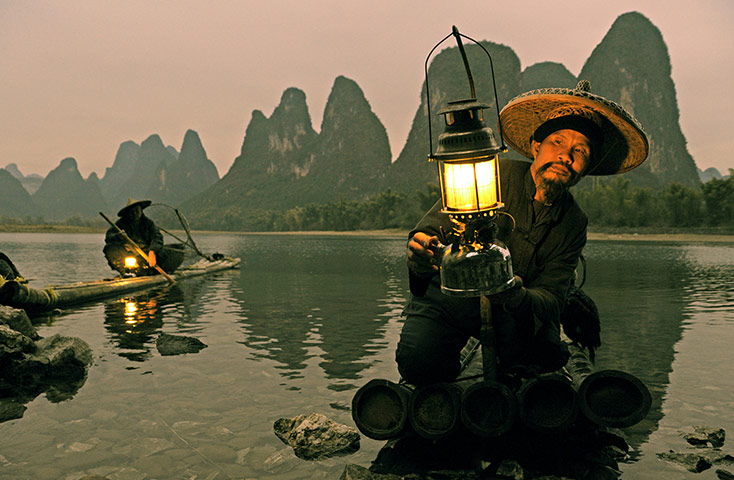 BT May: fishermen on the Li river, in southern China