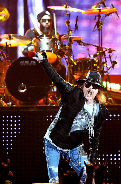 Week in music: Axl Rose and Frank Ferrer of Guns N' Roses perform in Manchester