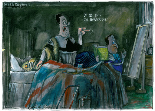 11.06.12: Martin Rowson on George Osborne's comments about the UK economy and the eurozone crisis
