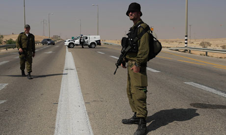 Israeli forces near Egyptian border