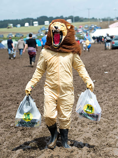 ISle of Woght: A festival goer braves the mud