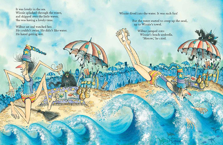 Winnie The Witch: Winnie at the Seaside illustration