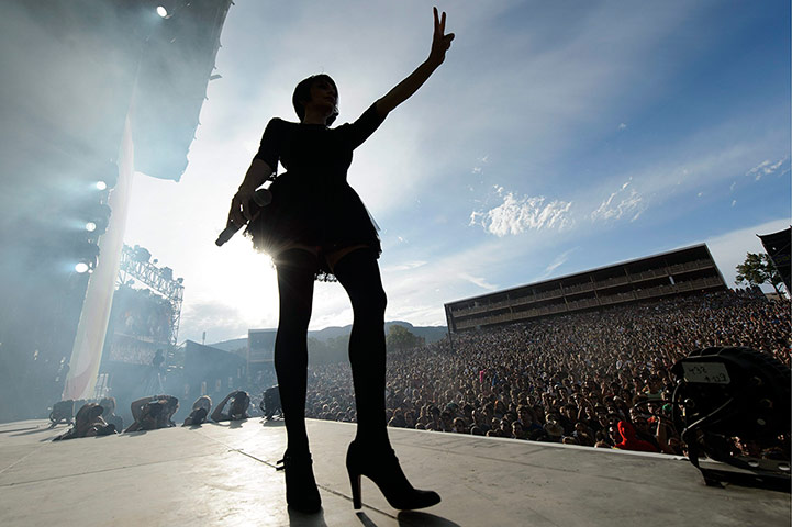 Week in music: Zoe Colotis singer of Caravan Palace performs at the Paleo Festival