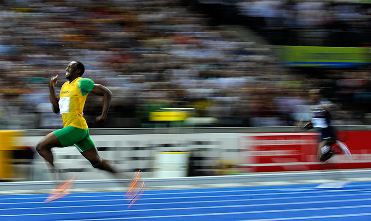 Usain Bolt: Jamaica's Usain Bolt wins the men's 200m final race 