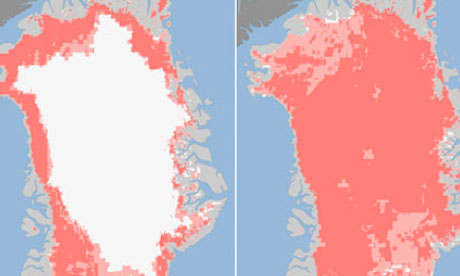 Greenland ice sheet composite.