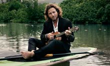 Eddie Vedder of Pearl Jam with ukulele