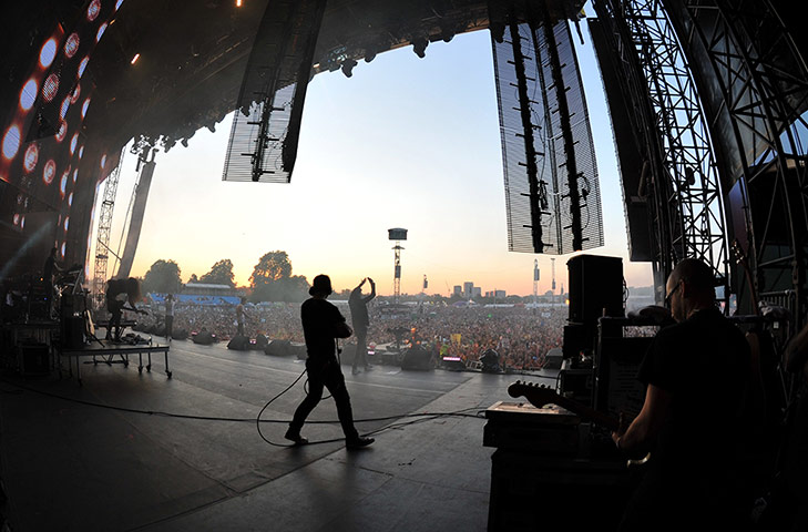 Torch concert Hyde Park: A view from the back of the stage of The Wanted