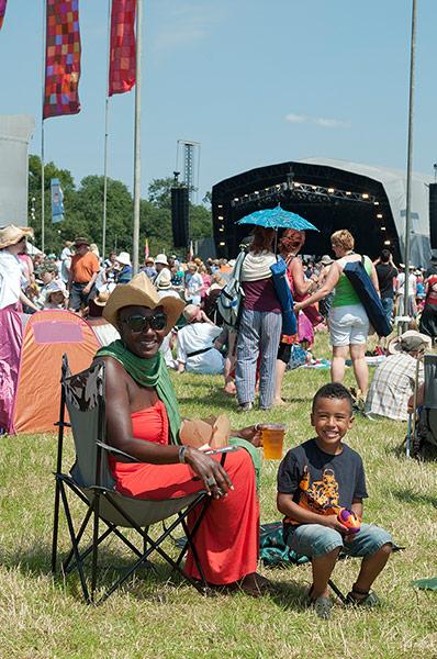 Womad: Michele Bryan, 44 and Saul, 5