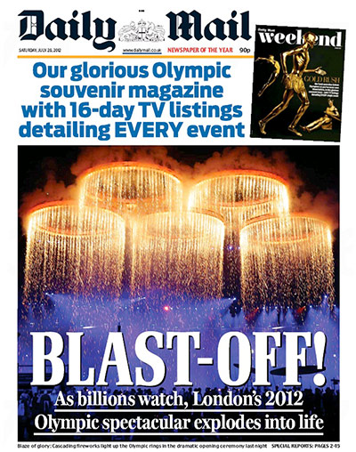 London 2012 How The World S Newspapers Covered The Olympics Opening Ceremony Sport The